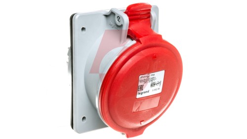 Gniazdo tablicowe 5P 32A 400V czerwone IP44 P17 TEMPRA PRO 555289