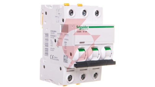 Wyłącznik nadprądowy 3P B 13A 6kA AC iC60N-B13-3 Acti9 A9F03313