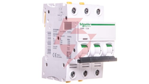 Wyłącznik nadprądowy 3P C 2A 10kA AC iC60H-C2-3 Acti9 A9F07302