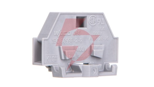 Złączka 2-przewodowa 1,5mm2 5mm szara z mocowaniem śrubowym 260-301 /50szt./