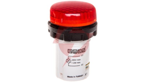 Lampka sygnalizacyjna MB z LED, monoblok, 230V AC, czerwona T0-MBSP220K