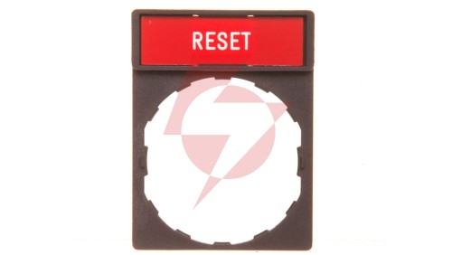 Ramka do mocowania etykiet 30x40mm, z etykietą 8x27mm RESET ZBY2323