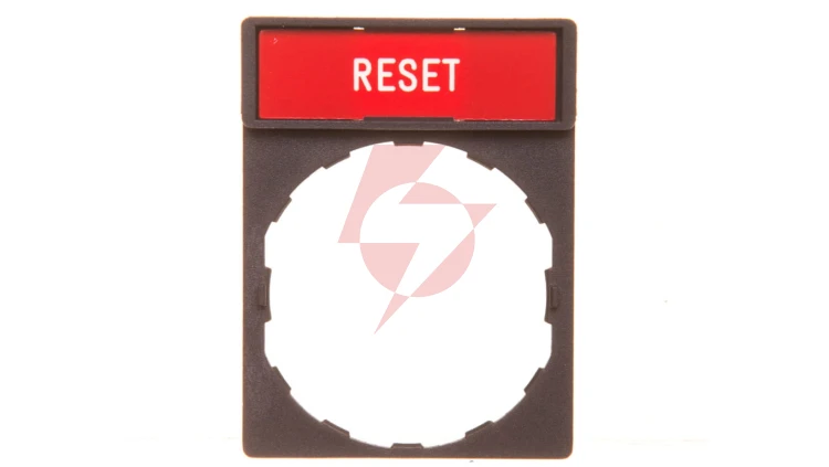 Ramka do mocowania etykiet 30x40mm, z etykietą 8x27mm RESET ZBY2323