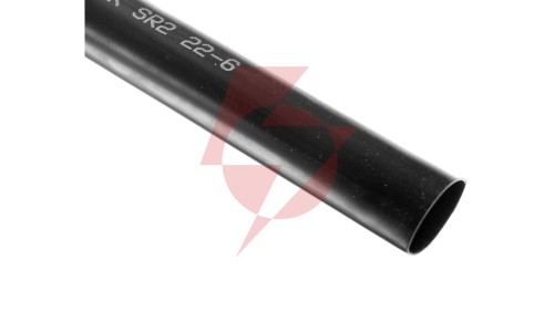 Rura termokurczliwa pogrubiana bez kleju, czarna, SR2 22-6 1000mm, 127394