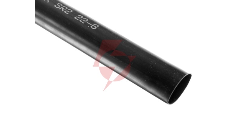 Rura termokurczliwa pogrubiana bez kleju, czarna, SR2 22-6 1000mm, 127394