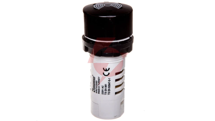 Buzzer, monoblok, 230V AC, 90db, czarny T0-MBZX220S