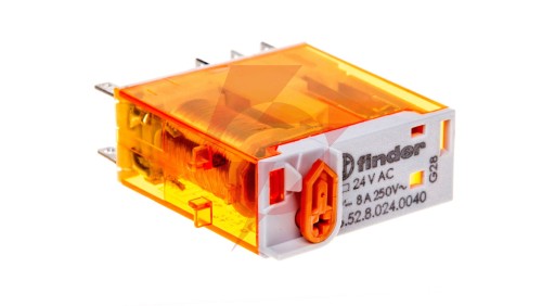 Przekaźnik miniaturowy 2P 8A 24V AC AgNi 46.52.8.024.0040