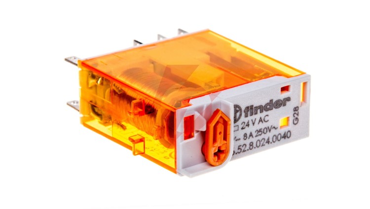 Przekaźnik miniaturowy 2P 8A 24V AC AgNi 46.52.8.024.0040