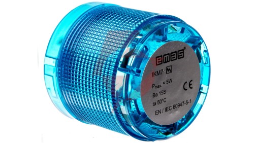 Moduł sygnalizacyjny 70mm, bez źródła światła, niebieski, T0-IKM7M