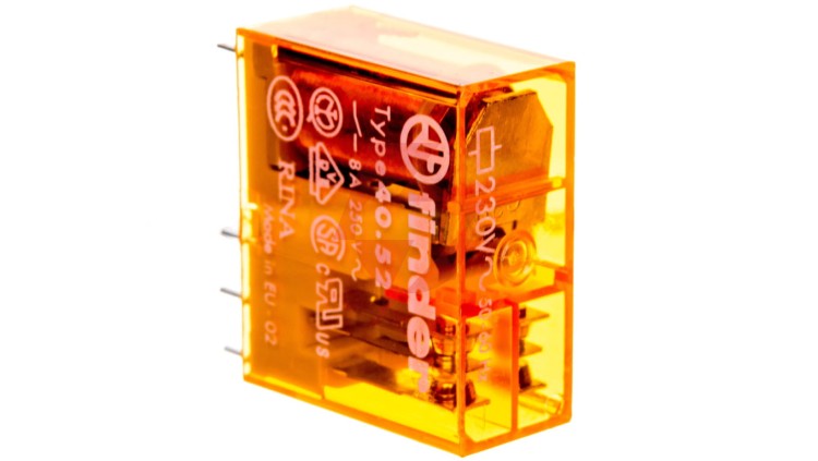 Przekaźnik miniaturowy 2P 8A 230V AC AgNi 40.52.8.230.0000