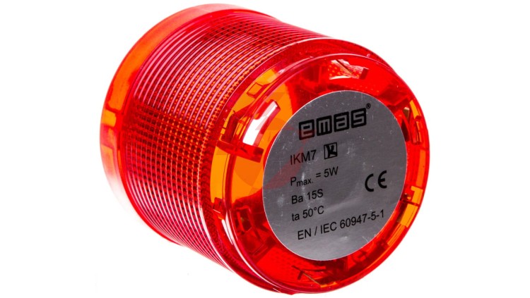 Moduł sygnalizacyjny 70mm, bez źródła światła, czerwony, T0-IKM7K