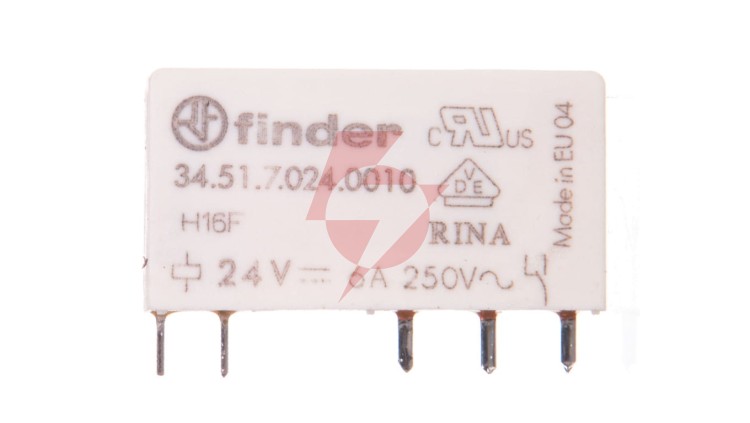 Przekaźnik miniaturowy 1P 6A 24V DC AgNi 34.51.7.024.0010