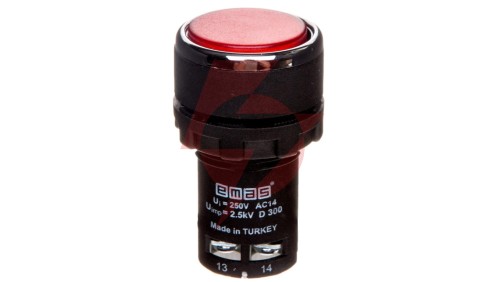 Przycisk sterowniczy monoblok, kryty, niestabilny, 1NO, czerwony T0-MB100DK