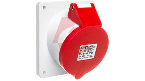 Gniazdo tablicowe 32A 5P 400V 6h IP44 skośne Quick-Connect 12801