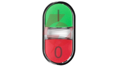 Przycisk podwójny podświetlany 22mm metal zielony /I/ czerwony /O/ przyciski płaskie SIRIUS ACT 3SU1051-3AB42-0AK0