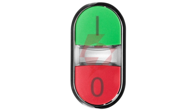 Przycisk podwójny podświetlany 22mm metal zielony /I/ czerwony /O/ przyciski płaskie SIRIUS ACT 3SU1051-3AB42-0AK0