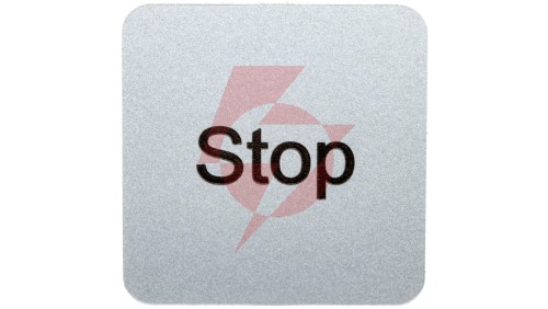 Etykieta samoprzylepna do kaset 22x22mm srebrna inskrypcja /Stop/ SIRIUS ACT 3SU1900-0AF81-0DS0