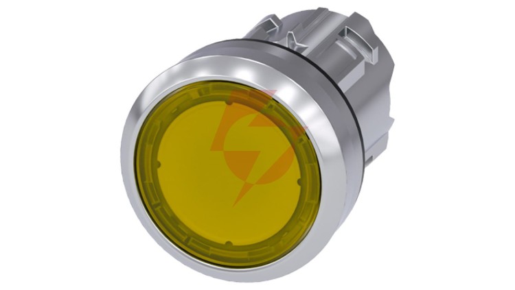Napęd przycisku 22mm żółty z podświetleniem z samopowrotem metalowy IP69k SIRIUS ACT 3SU1051-0AB30-0AA0