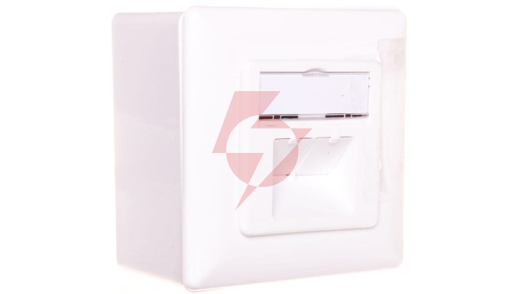 Gniazdo teleinformatyczne natynkowe 2x RJ45 STP kat. 6 DN-9006-N