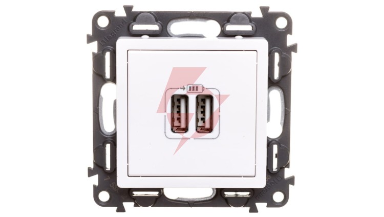 VALENA LIFE Ładowarka z gniazdem 2xUSB biały 753112