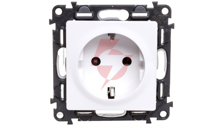 VALENA LIFE gniazdo 2 P+Z z przesłoną, białe 16 A – 250 V, 753120