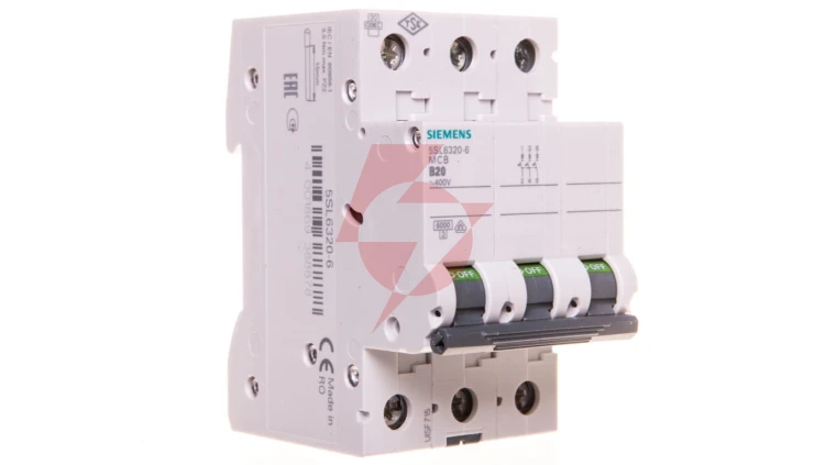 Wyłącznik nadprądowy 3P B 20A 6kA AC SENTRON 5SL6320-6