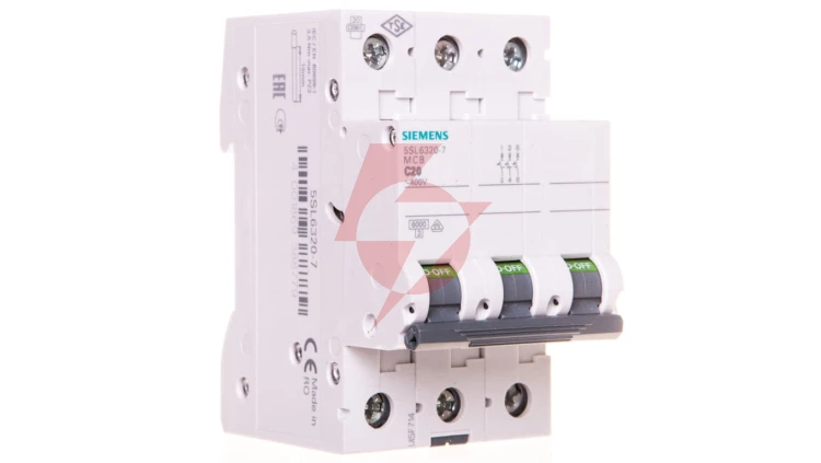 Wyłącznik nadprądowy 3P C 20A 6kA AC SENTRON 5SL6320-7