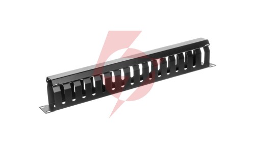 Organizator kablowy 19 cali 1U W/40xG/70 czarny DN-97617