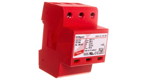 Ogranicznik przepięć C Typ 2 do ochrony instalacji PV 600V DC 3P 12,5kA 2,5kV DEHNguard compact YPV SCI 600 950531