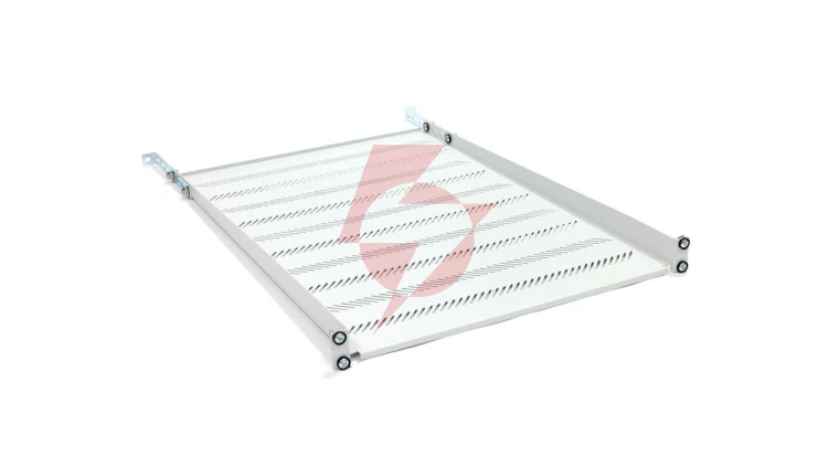 Półka 19 cali 1U G/650 szara (RAL 7035) z podporą TN-19-650-1U-GY