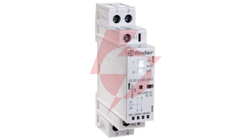 Stycznik modułowy 2Z 25A 230V AC/DC funkcja Auto-On-Off, wskaźnik zadziałaniua + LED 17,5mm 22.32.0.230.4340