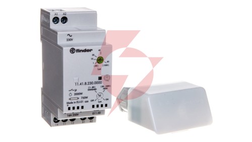 Wyłącznik zmierzchowy 1P 16A 230V AC 35mm IP20 czujnik zewnętrzny IP54 1-80lx 11.41.8.230.0000