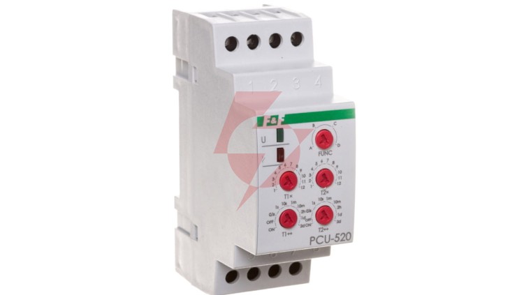 Przekaźnik czasowy 2P 8A 0,1sek-576h 12-264V AC/DC wielofunkcyjny PCU-520UNI
