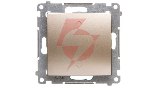 Simon 54 Premium Łącznik żaluzjowy trójpozycyjny 1-0-2, szybkozłącza, złoty DZW1K.01/44