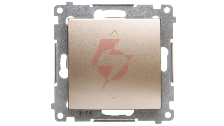 Simon 54 Premium Łącznik żaluzjowy trójpozycyjny 1-0-2, szybkozłącza, złoty DZW1K.01/44