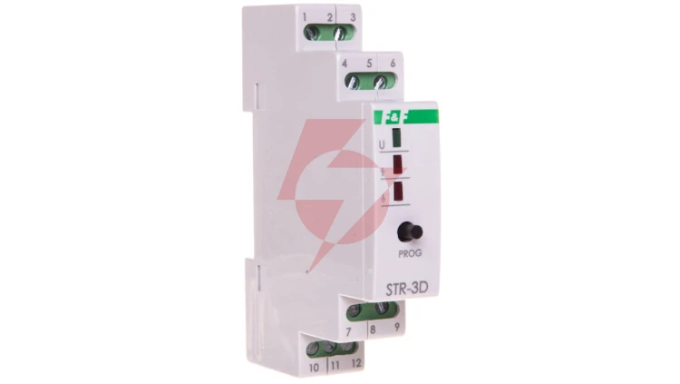 Sterownik rolet do silników 8A 320W 230V AC 1s-15min montaż na szynie DIN STR-3D