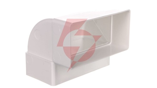 Kolano pionowe 90st. 110x55mm białe WP060 (pakowane woreczek z zawieszką)