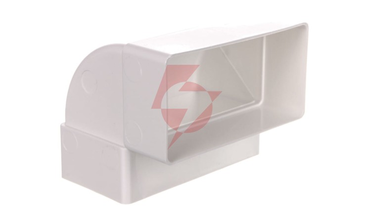 Kolano pionowe 90st. 110x55mm białe WP060 (pakowane woreczek z zawieszką)