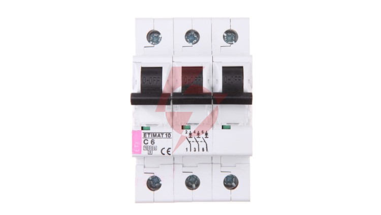 Wyłącznik nadprądowy 3P C 6A 10kA AC ETIMAT10 002135712