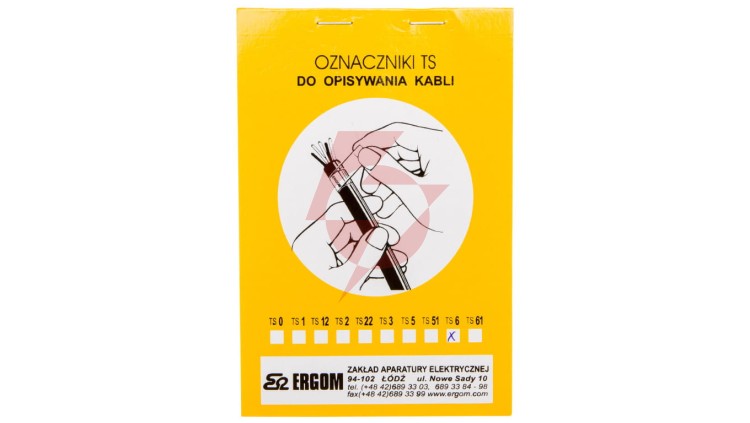 Oznacznik do opisywania ręcznego TS 6 biały E04ZP-02010100600 /40szt./