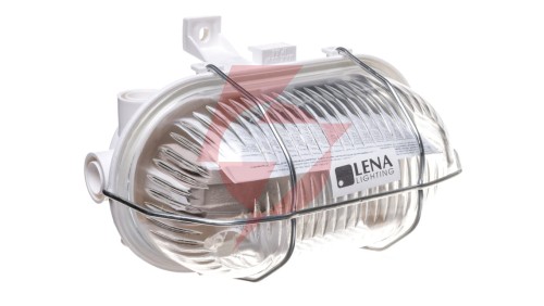 Oprawa kanałowa OVAL 1x60W E27 IIkl. 230V IP44 z siatką metal., biała 321177/EU