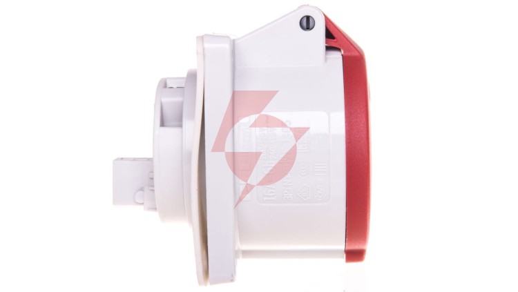 Gniazdo tablicowe proste 5P 16A 400V czerwone IP44 1385 MEN1385