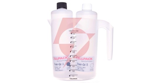 Dwuskładnikowy żel w butelkach, z pojemnikiem i mieszadłem, POWER GEL 1000ml, 335121