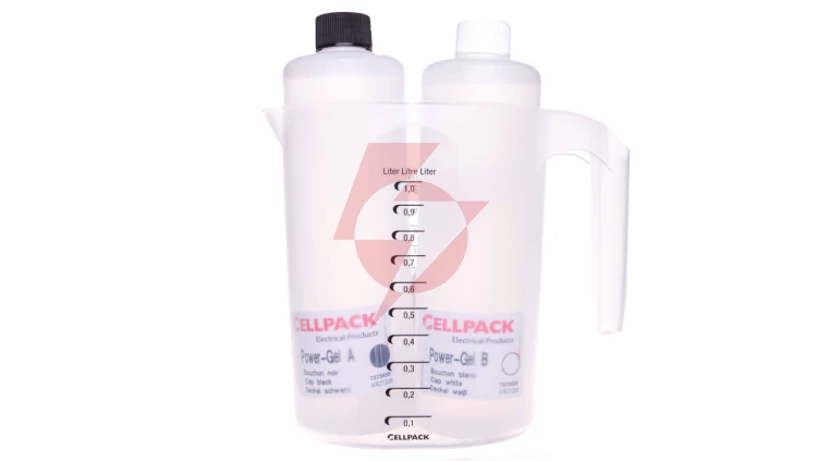 Dwuskładnikowy żel w butelkach, z pojemnikiem i mieszadłem, POWER GEL 1000ml, 335121
