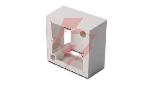 Puszka natynkowa do gniazd ściennych Keystone 80 x 80 mm, typ francuski DN-93804