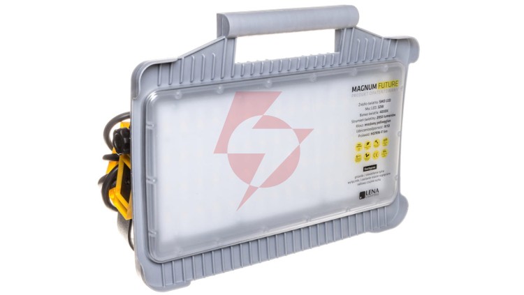 Lampa robocza / naświetlacz budowlany MAGNUM FUTURE LED 32W 4300lm 4000K z gniazdami + wyłącznik 247040