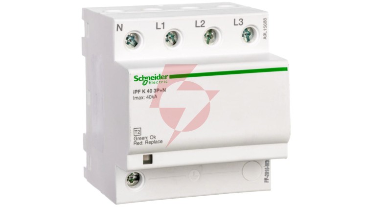 Ogranicznik przepięć iPF40 - 3 bieguny+N - 340 V A9L15688