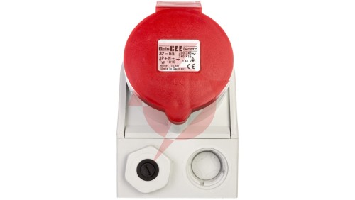 Gniazdo stałe Kombi 32A 5P 400V + 2P+Z 230V IP44 1018