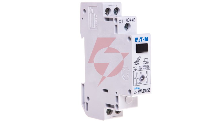 Przełącznik modułowy 2-pozycyjny 2Z 16A z lampką sygnalizacyjną 230V AC/DC Z-SWL230/SS 276306