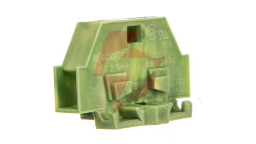 Złączka 2-przewodowa 2,5mm2 żółto-zielona z mocowaniem śrubowym 261-307 /50szt./